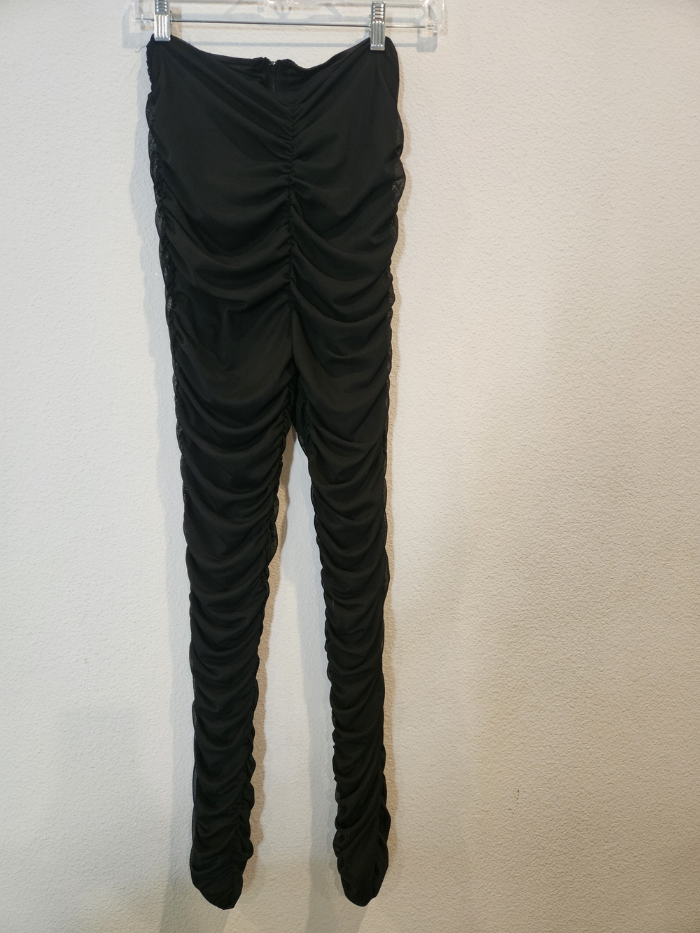 bebe Black Ruched Leggings